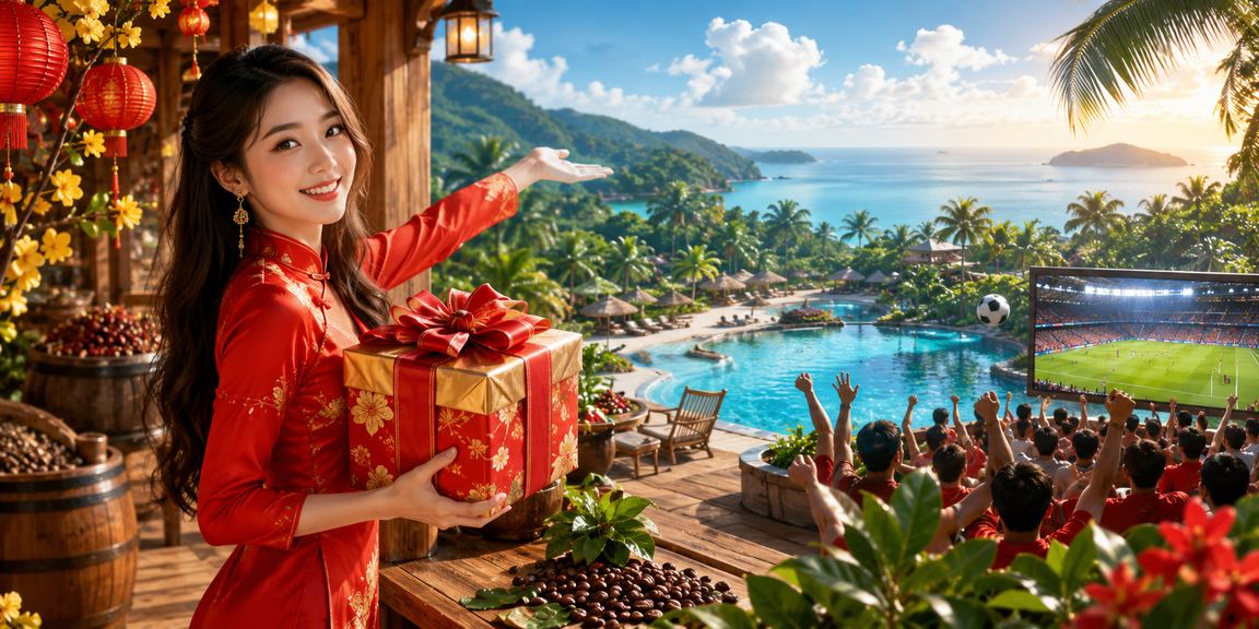 Người dùng Phú Quốc đặt cược và xem hỗ trợ qua điện thoại tại quán cà phê biển